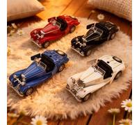 Shein 1 pieza Modelo de coche clásico vintage a escala 1:36 de aleación, regalo de colección estática, decoración artística, idea de regalo de cumpleaños/Na