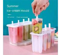 Shein 1 pieza Molde artesanal de 4 rejillas para paletas de helado de judía mungo, adecuado para alimentos congelados para niños. Antiguo molde para paletas