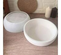 Shein 1 pieza Molde de bol de almacenamiento redondo para hacer resina epoxi UV, hormigón, frasco creativo de vela, molde de inyección DIY para bol de almac