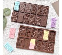 Shein 1 pieza Molde de silicona 12 en 1 para barras de proteína y barras de energía, molde de silicona antiadherente para chocolate hecho en casa y derretir
