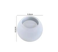 Shein 1 pieza Molde de silicona circular de soporte para velas de cemento para hacer maceteros de hormigón, portalápices, manualidades con yeso