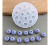 Shein 1 pieza Molde de silicona con 13 cavidades para arándanos, frambuesas, frutos silvestres, con forma realista de fruta, para hacer velas, compra 2 para