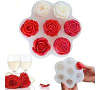 Shein 1 pieza Molde de silicona en 3D de Rosa y Peonía para el Día de San Valentín para velas DIY, jabones perfumados y manualidades de resina - Herramienta