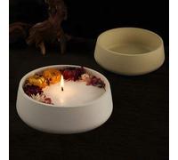 Shein 1 pieza Molde de silicona para bowl de almacenamiento grande y redondo, versátil para maceta de flores, frasco de velas, terrario de plantas de aire,