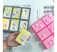 Shein 1 pieza Molde de silicona para jabón, diseño creativo de panal de miel rosa y abeja para hacer jabón DIY