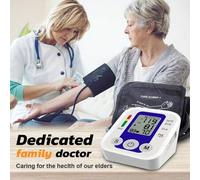 Shein 1 pieza Monitor de presión arterial electrónico | Monitor de presión arterial de brazo | Esfigmomanómetro doméstico ajustable | Pantalla grande | Info