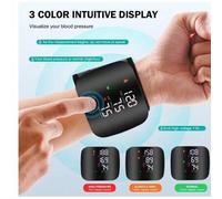 Shein 1 pieza Monitor digital inteligente de presión arterial de muñeca recargable con función de voz, medición automática de presión arterial y frecuencia