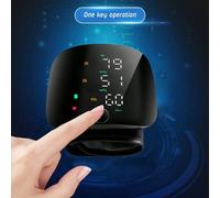 Shein 1 pieza Monitor digital inteligente de presión arterial de muñeca recargable con función de voz, medición automática de presión arterial y frecuencia