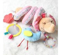 Shein 1 pieza Muñeca colgante de burrito para bebé, muñeca para bebés adecuada para niños y niñas de 0 a 12 meses, muñeca colgante de peluche en espiral, re