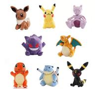 Shein 1 pieza Muñeco de peluche Pokémon colgante de 8 pulgadas - Pikachu, Charizard, Vulpix de Alola, Mewtwo, Vulpix de Kanto, Squirtle, Lucario, Blastoise,