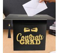 Shein 1 pieza Nueva caja de mensaje para decoración de escena de fiesta de graduación 2025, caja de rifa de escena de graduación