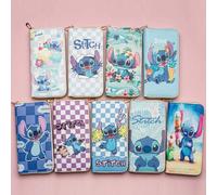 Shein 1 pieza, Nueva cartera larga de dibujos animados Disney Stitch Stitch Interstellar Baby con múltiples patrones y estilos, monedero de imagen de dibujo