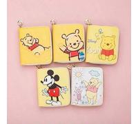Shein 1 pieza, Nueva cartera plegable de tres pliegues con diseño de dibujos animados y personajes de Disney como Winnie the Pooh y Mickey Mouse, monedero,