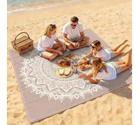 Shein 1 pieza Nueva Esterilla de picnic/Toalla de playa impresa digitalmente, resistente al agua y a la arena, con un patrón de moda y fresco, adecuada para