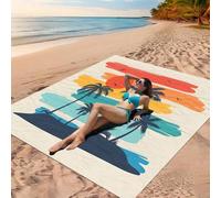 Shein 1 pieza Nueva esterilla impermeable y anti-arena con impresión digital para picnic/toalla de playa, con un diseño de moda y fresco, adecuado para camp