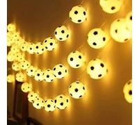 Shein 1 pieza Nuevas luces de cadena con diseño de fútbol LED creativas, que funcionan con batería (no incluida), luces decorativas tipo hadas con temática