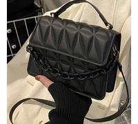 Shein 1 pieza Nuevo bolso de hombro y bandolera de moda, bolso de mano acolchado con diseño de diamante minimalista, se puede combinar con una pequeña bille