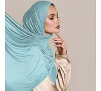 Shein 1 pieza Nuevo estilo de hiyab para mujer, hiyab de gran tamaño de jersey, chal de turbante suave, unicolor casual, accesorio de abayas, ropa con velo