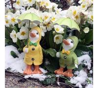 Shein 1 pieza Nuevo lindo ornamento de figura de resina de Pato Donald de dibujos animados para decoración del hogar
