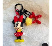 Shein 1 pieza Nuevo muñeco de peluche de Disney Mickey Mouse y Minnie Mouse, llavero de perro globo, llavero de coche de dibujos animados, accesorios de bol