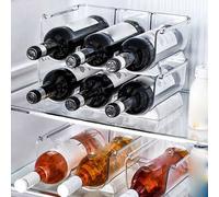Shein 1 pieza Organizador apilable transparente de 1/2/3 niveles para refrigerador para exhibición de vino, whisky, vodka y brandy