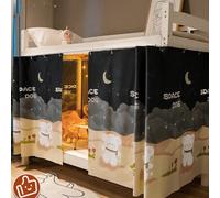 Shein 1 pieza Panel de cortina opaco con diseño de caricatura para protección de privacidad, adecuado para dormitorios de estudiantes, cama individual, lite