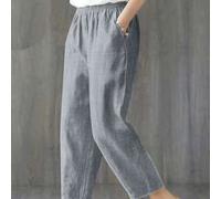 Shein 1 pieza Pantalón capri de mujer de tela tejida de unicolor, adecuado para citas nocturnas, vacaciones, uso diario, fiesta de cumpleaños, fiesta de sol