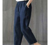 Shein 1 pieza Pantalón capri de mujer de tela tejida de unicolor, adecuado para citas nocturnas, vacaciones, uso diario, fiesta de cumpleaños, fiesta de sol