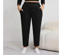 Shein 1 pieza Pantalones ajustados de sensación desnuda para mujer de talla grande, adecuados para senderismo al aire libre, correr, trekking, ciclismo, yog