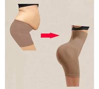 Shein 1 pieza Pantalones cortos de control de cintura alta, moldeador corporal, ropa interior reductora, levantador de cadera y glúteos, ropa interior molde