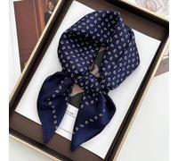 Shein 1 pieza Pañuelo cuadrado de 70*70cm de satén con estampado para mujer, pañuelo para la cabeza, bufanda, chal, envoltorio para el cuello, hijab para ve