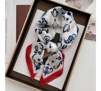 Shein 1 pieza Pañuelo cuadrado de 70*70cm de satén con estampado para mujer, pañuelo para la cabeza, bufanda, chal, envoltorio para el cuello, hijab para ve