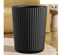 Shein 1 pieza Papelera negra/blanca de gran capacidad para dormitorios, baños, cocinas, oficinas, salas de estar. Papelera de escritorio de tamaño M, adecua