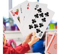 Shein 1 pieza/Paquete Cartas de póker extra grandes, baraja de póker de tamaño gigante para decoración de fiesta de Halloween, 54 piezas de cartas de juego