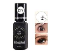 Shein 1 pieza Pegamento para pestañas postizas en racimo de 10ml, pegamento negro para racimos de pestañas, apto para extensión de pestañas DIY, de larga du