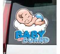 Shein 1 pieza Pegatina de carro con diseño de bebé lindo y texto "Bebé a bordo", para decoración de carro e indicar que hay un bebé durmiendo adentro