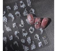 Shein 1 pieza Pegatina de joya de arte de uñas 3D con Charm de flor y perla, decoración de arte de uñas de estilo Y2K primaveral para manualidades