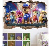 Shein 1 pieza Pegatina de pared con diseño de dibujos animados de Paw Patrol que incluye una variedad de pegatinas de pared con forma de cachorros. Tiene un