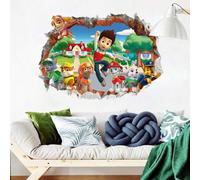 Shein 1 Pieza Pegatina decorativa de pared de Paw Patrol para fiesta navideña, adecuada para sala de estar, cocina, comedor, dormitorio, fiesta de cumpleaño