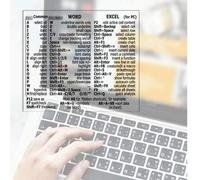 Shein 1 pieza Pegatinas de atajos de teclado de Windows para Word/Excel Synerlogic | Guía de referencia de atajos de teclado | Esenciales para trabajar desd