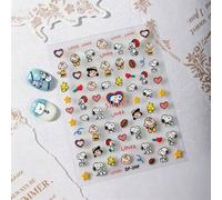 Shein 1 pieza Pegatinas de uñas con diseño de perrito de dibujos animados, pegatinas de uñas adhesivas planas de , pegatinas de uñas DIY, fundas de teléfono