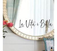 Shein 1 pieza Pegatinas tipo espejo con frase en español "TE QUIERO SANA BELLA YA ERES" de arte y lettering en PVC, a prueba de agua y removibles para decor