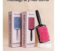 Shein 1 pieza Peine de cerdas de microfibra con cerdas de nailon, cepillo de pelo absorbente y secante, herramienta de peinado para cabello mojado, para sal