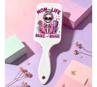 Shein 1 pieza Peine de cojín de aire mini estampado grande, peine de masaje colorido, adecuado para peinado, cabello rizado, cabello liso, todo tipo de cabe