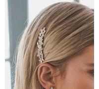 Shein 1 pieza Peine de pelo elegante y lujoso con pedrería para mujeres, ideal para bodas, peinados de fiesta