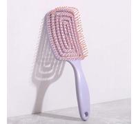 Shein 1 pieza Peine hueco de unicolor con laca elástica (tamaño mediano), esencial para volver a la escuela, viajes y vacaciones, accesorios para el cabello