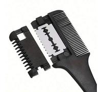 Shein 1 pieza Peine para cortar el cabello, Herramienta de recorte y adelgazamiento de la afeitadora, Accesorios de barbero, Cepillo para peinado hacia atrá