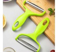 Shein 1 pieza Pelador, rallador, rebanador y cortador de frutas y verduras 3 en 1 de acero inoxidable. Rallador rotativo, rebanador de juliana, pelador de p