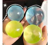 Shein 1 pieza Pelota de estrés de aceite de coco hecha a mano con rebote lento, juguete antiestrés, juguete para inquietos, alivio de estrés manual, juguete