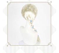 Shein 1 pieza Peluca de trenza larga de la princesa de Frozen , accesorio de disfraz de princesa con broche de flor para fiestas, uso en Halloween, Acción